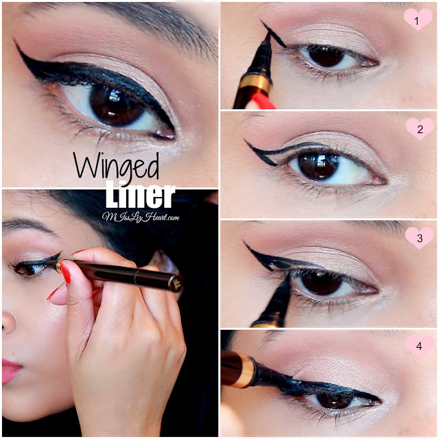 Winged eyeliner step by outlet step