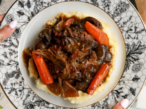 Easy Slow Cooker Creamy Mushroom Pot Roast (One-Pot Family Dinner)
